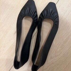 H&M Gathered Black Flats